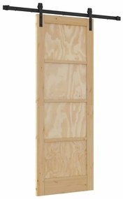 Porta Deslizante vidaXL com Conjunto de Ferragens 73.5x198.5 cm Madeir