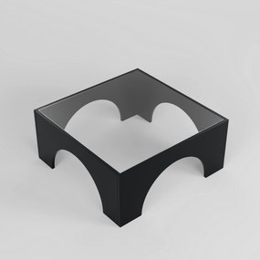 Mesa de Café Seine - Preto Transparente - 80x35x80 cm