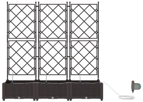 Jardineiras de Jardim 1 pc Castanho 120 x 40 x 126 cm Plástico
