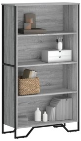 vidaXL Estante 80x31x137,5 cm derivados de madeira cinzento sonoma