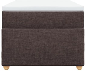 Cama com molas/colchão 100x200 cm tecido castanho-escuro