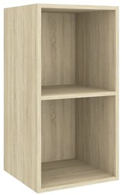 4 pcs conjunto móveis de TV derivados madeira carvalho sonoma