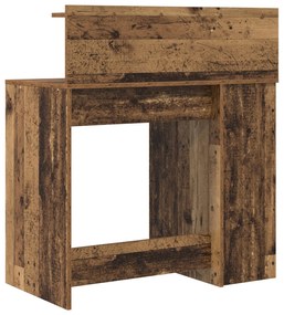 Mesa com Armazenamento Madeira Antiga 90x48x101.5 cm Madeira engenheir
