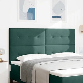 vidaXL Cabeceira Montado na parede Manual Verde-escuro 180 cm Veludo