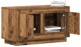 Armário de TV vidaXL Madeira Velha 80x35x45 cm Madeira de Engenharia