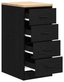 Armário de arrumação de garagem Preto 40x51x85 cm