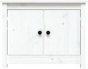 Mesa de centro 71x49x55 cm pinho maciço branco