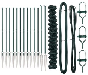Cerca de Corrente Conjunto de 2 Verde Metal 1,5 x 25 m