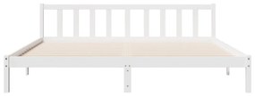 Cama extra longa sem colchão 180x220 cm pinho maciço branco