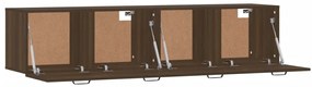 Armário parede 2 pcs 60x36,5x35 cm madeira processada castanho