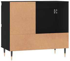 Armário de casa de banho 65x33x60cm derivados de madeira preto