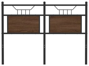 Cabeceira de cama 120cm derivados madeira/aço carvalho castanho