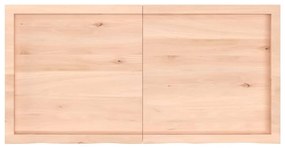 Bancada p/ casa de banho 120x60x(2-4)madeira maciça não tratada