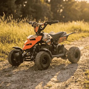 Mini Moto 4 elétrica para crianças Roan Raptor R4 500W Laranja