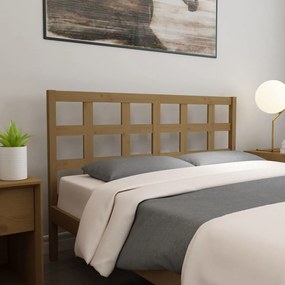 Cabeceira de cama 145,5x4x100 cm pinho maciço castanho mel