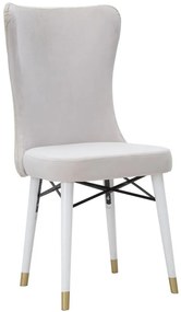 CONJUNTO CADEIRA MIMOZA CREME 2PCS CM 40X65X99