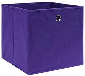 Caixas de arrumação 4 pcs 32x32x32 cm tecido roxo