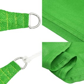 Para-sol estilo vela 160 g/m² 5x5x5 m PEAD verde-claro