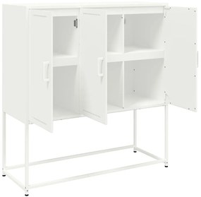 Aparador alto 100,5x39x107 cm aço branco