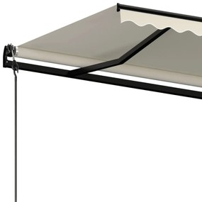 Toldo retrátil automático 500x300 cm cor creme