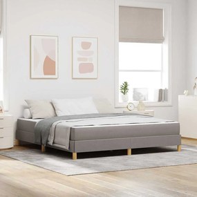vidaXL Cama Box com colchão Cinzento-acastanhado 180 x 200 cm tecido