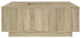 Mesa de centro 100x100x40 cm derivados madeira carvalho sonoma