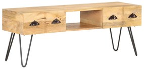 Móvel de TV 120x35x45 cm madeira de mangueira maciça