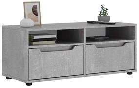 vidaXL Móvel TV VISNES derivados de madeira cinzento betão 100x40x38cm