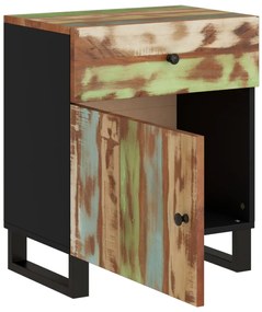 Mesa cabeceira 50x33x60 cm madeira recuperada maciça/derivados