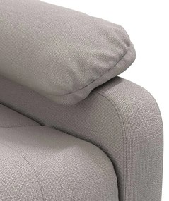 Poltrona de massagens tecido cinza-acastanhado