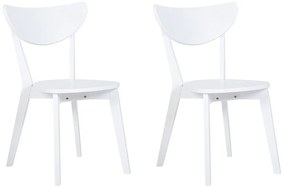 Conjunto de 2 cadeiras de jantar brancas ROXBY Beliani