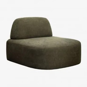 Módulo Central Para Sofá Modular Estofado Giorgia Tecido Verde Exército - Sklum