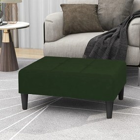 vidaXL Apoio de pés 78x56x32 cm veludo verde-escuro