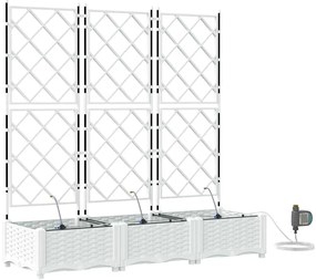 Jardineiras de Jardim 1 pc Branco 120 x 40 x 126 cm Plástico