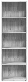 Estante 60x30x189 cm derivados de madeira cinzento sonoma
