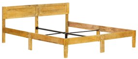 Estrutura de cama em madeira de mangueira maciça 180 cm