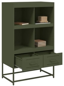 Móvel alto 68x39x111,5 cm aço verde azeitona