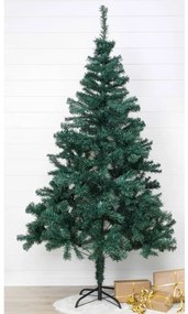 HI Árvore de natal com suporte de metal 180 cm verde