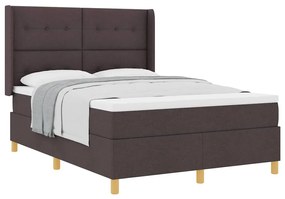 Cama Box com Colchão Castanho Escuro 140x190 cm
