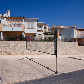 Conjunto de rede de badminton 500 x 103 x 155 cm preto