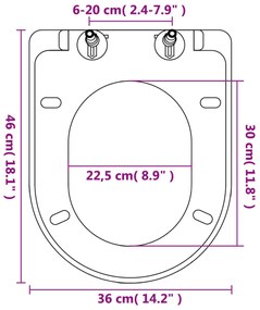 Assentos sanita com tampas de fecho suave 2 pcs plástico branco