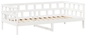 Conj. de sofá-cama com telhado 90x190 cm pinho maciço branco