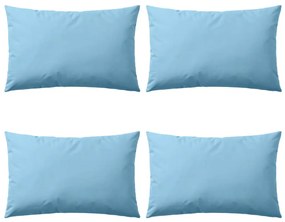 vidaXL Almofadas para exterior 4 pcs 60x40 cm azul claro