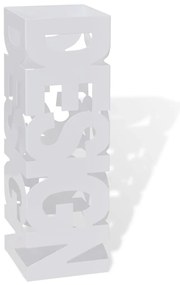 Suporte guarda-chuvas/de armazenamento quadrado branco aço 48,5 cm