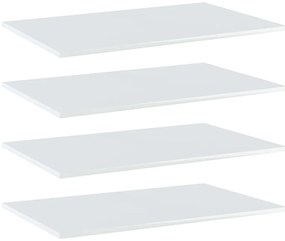 vidaXL Prateleiras estante 4pcs 80x50x1,5cm contrapl. branco brilhante