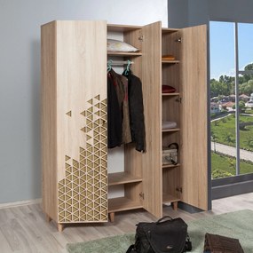Roupeiro Mode – Carvalho Sonoma – 135 cm x 192 cm x 52 cm