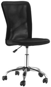 Vinsetto Cadeira de Escritório de Malha Giratória sem Apoio para os Braços com Altura Ajustável Carga 43x58x90-100 cm Preto
