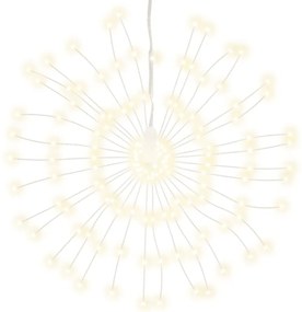 Iluminações estrelares Natal 140 LEDs 2 pcs 17 cm branco quente