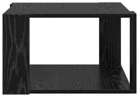 Mesa de Café Carvalho Preto 51,5x51,5x30 cm Madeira de Engenharia