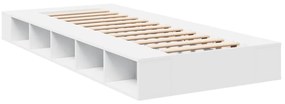 Estrutura de cama 75x190 cm derivados de madeira branco